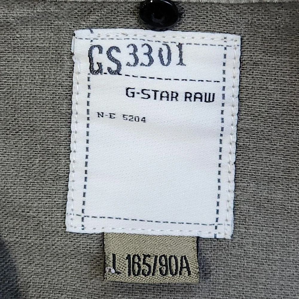 G-Star RAW Jacket Womens Large Green Cotton Military Button Pockets GS3301